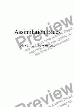 page one of Assimilation Blues