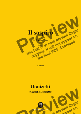 page one of Donizetti-Il sospiro,in d minor,for Voice and Piano