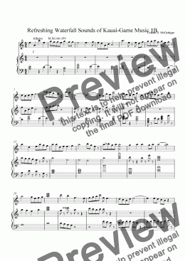 page one of Refreshing Waterfall Music from Kauai-1B