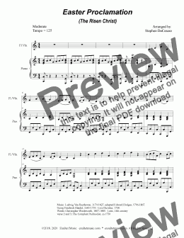 page one of Easter Proclamation (The Risen Christ) (for Flute or Violin Solo and Piano)