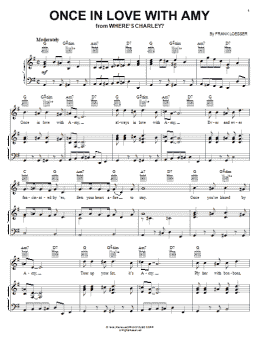 page one of Once In Love With Amy (Piano, Vocal & Guitar Chords (Right-Hand Melody))
