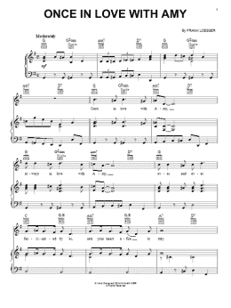 page one of Once In Love With Amy (Piano, Vocal & Guitar Chords (Right-Hand Melody))
