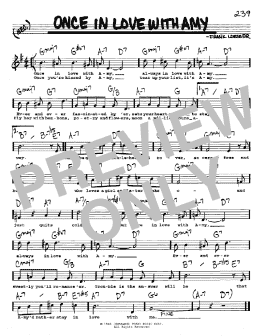 page one of Once In Love With Amy (Real Book – Melody, Lyrics & Chords)