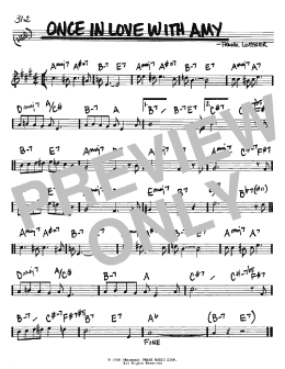 page one of Once In Love With Amy (Real Book – Melody & Chords – Bb Instruments)