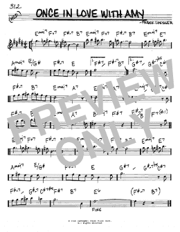 page one of Once In Love With Amy (Real Book – Melody & Chords – Eb Instruments)