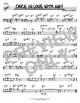 page one of Once In Love With Amy (Real Book – Melody & Chords – Bass Clef Instruments)