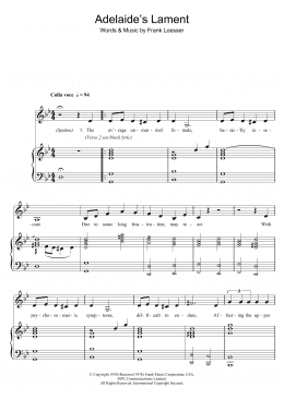page one of Adelaide's Lament (from Guys And Dolls) (Piano & Vocal)