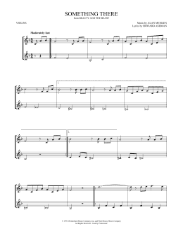 page one of Something There (from Beauty and the Beast) (arr. Mark Phillips) (Violin Duet)