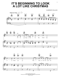 page one of It's Beginning To Look Like Christmas (Piano, Vocal & Guitar Chords (Right-Hand Melody))