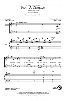 page one of From A Distance (Christmas Version) (arr. Mark Brymer) (2-Part Choir)