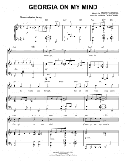 page one of Georgia On My Mind [Jazz version] (arr. Brent Edstrom) (Piano & Vocal)