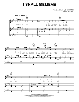 page one of I Shall Believe (Piano, Vocal & Guitar Chords (Right-Hand Melody))