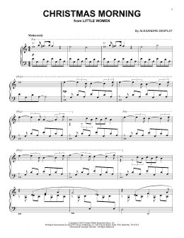 page one of Christmas Morning (from the Motion Picture Little Women) (Piano Solo)