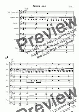 page one of Nordic Song - Download sheet music