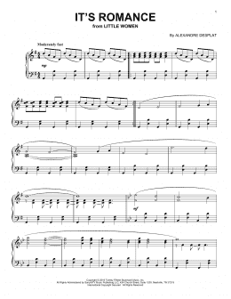 page one of It's Romance (from the Motion Picture Little Women) (Piano Solo)