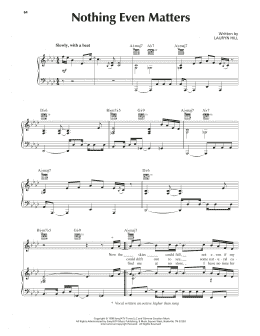 page one of Nothing Even Matters (Piano, Vocal & Guitar Chords (Right-Hand Melody))