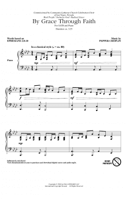 page one of By Grace Through Faith (SATB Choir)