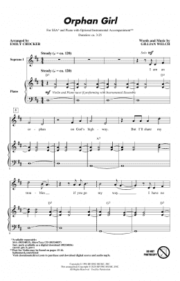 page one of Orphan Girl (arr. Emily Crocker) (SSA Choir)