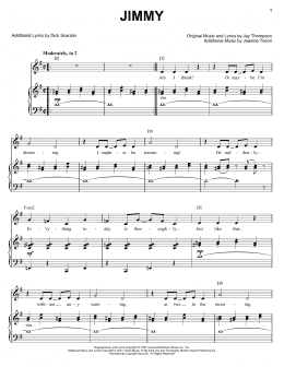 page one of Jimmy (from Thoroughly Modern Millie) (Piano, Vocal & Guitar Chords (Right-Hand Melody))