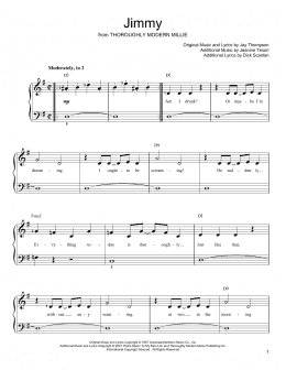 page one of Jimmy (from Thoroughly Modern Millie) (Easy Piano)