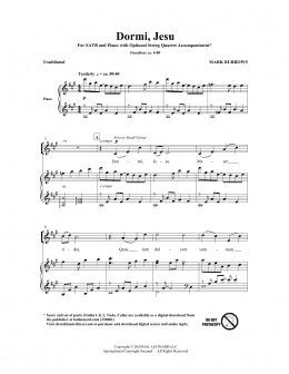 page one of Dormi, Jesu (SATB Choir)
