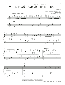 page one of When I Can Read My Title Clear (arr. Brad Nix) (Piano Solo)