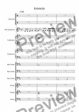 page one of Symphonie Fantastique Suite No. 10 "Kristicity"