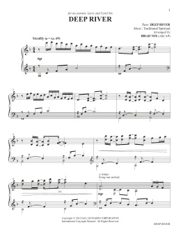 page one of Deep River (arr. Brad Nix) (Piano Solo)