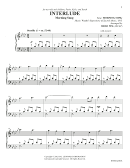 page one of Interlude (arr. Brad Nix) (Piano Solo)