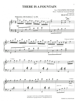page one of There Is A Fountain (arr. Brad Nix) (Piano Solo)