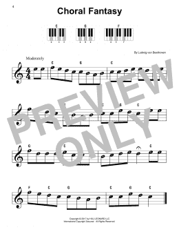 page one of Choral Fantasy (Super Easy Piano)