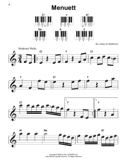 page one of Menuett (Super Easy Piano)