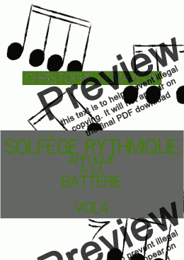 page one of Solfège rythmique appliqué à la batterie - Vol 4