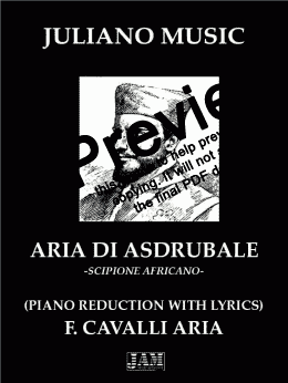 page one of ARIA DI ASDRUBALE (PIANO REDUCTION WITH LYRICS) - F. CAVALLI