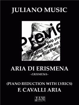 page one of ARIA DI ERISMENA (PIANO REDUCTION WITH LYRICS) - F. CAVALLI