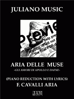 page one of ARIA DELLE MUSE (PIANO REDUCTION WITH LYRICS) - F. CAVALLI