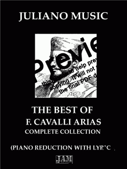 page one of THE BEST OF FRANCESCO CAVALLI ARIAS - COMPLETE COLLECTION (PIANO REDUCTION WITH )