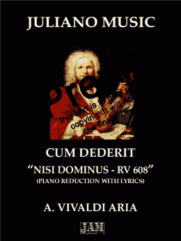 page one of CUM DEDERIT (PIANO REDUCTION WITH LYRICS) - A. VIVALDI