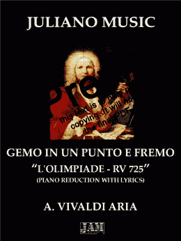 page one of GEMO IN UN PUNTO E FREMO (PIANO REDUCTION WITH LYRICS) - A. VIVALDI
