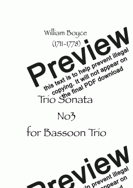 page one of Trio Sonata No3