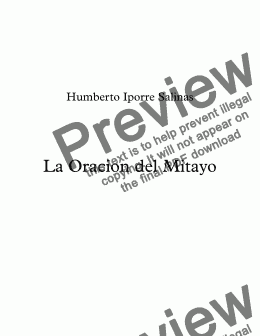 page one of La Oracion del Mitayo