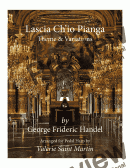 page one of Handel - Lascia Ch'io Pianga - Theme & Variations for Harp