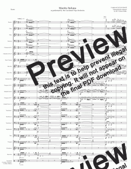 page one of MamboWE+-+Score+&+Parts