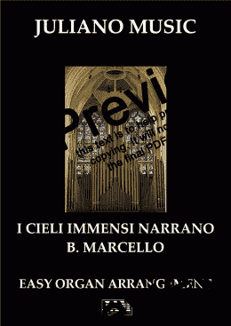 page one of I CIELI IMMENSI NARRANO (EASY ORGAN - C VERSION) - B. MARCELLO