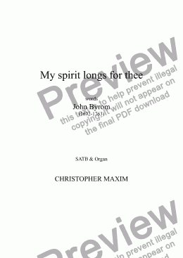page one of My spirit longs for thee (anthem)
