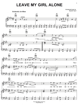 page one of Leave My Girl Alone (Piano, Vocal & Guitar Chords (Right-Hand Melody))