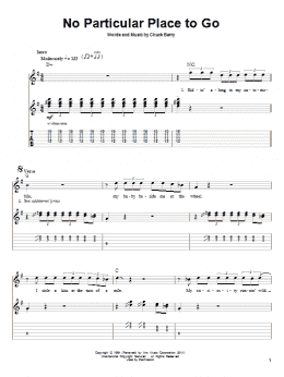 page one of No Particular Place To Go (Guitar Tab (Single Guitar))
