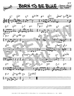 page one of Born To Be Blue (Real Book – Melody & Chords – C Instruments)
