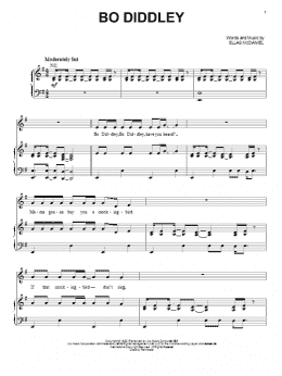 page one of Bo Diddley (Piano, Vocal & Guitar Chords (Right-Hand Melody))