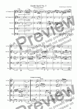 page one of Erotik Op.43 No. 5